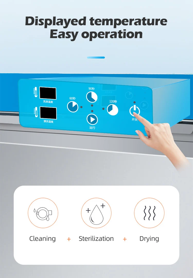 Professional Fully Automatic Commercial Undercounter Dishwasher Stainless Steel Wine Glass Dishwasher for Hotel Restaurant