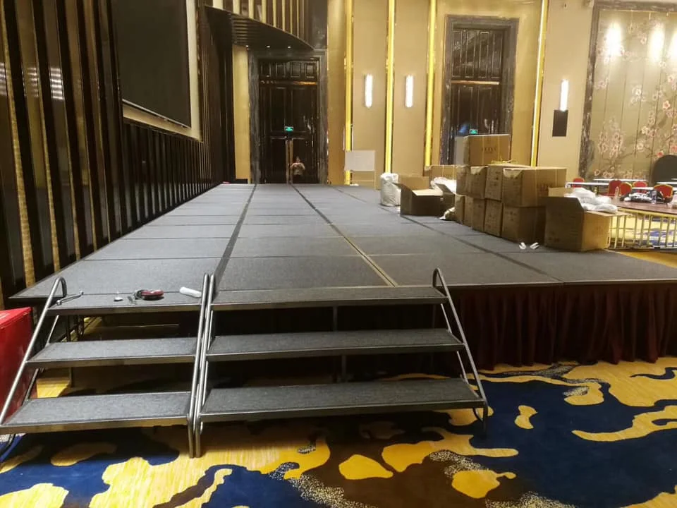 GF-truss supply aluminum portable platform truss stage for wedding stage