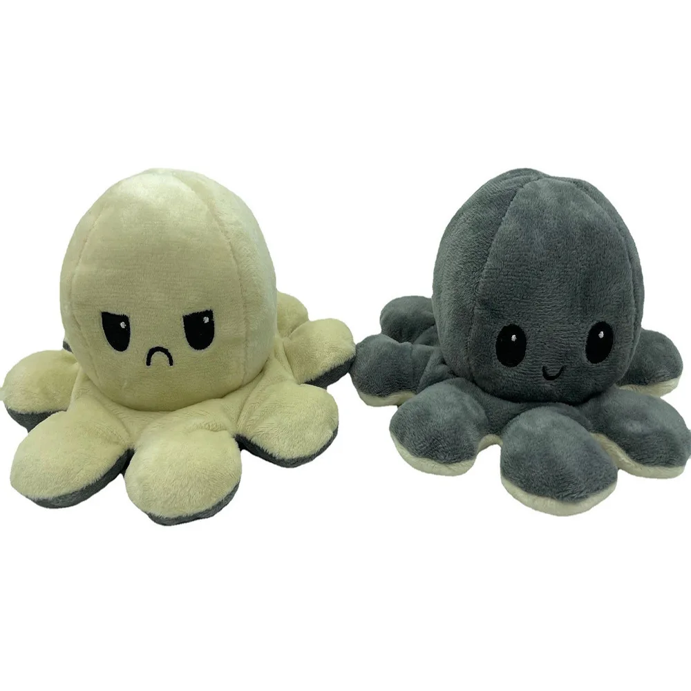 Custom Soft Animal Flip Plush Toy Stuffed Animals Toys Cute Plush Cartoon Doll Octopus Flip Reversible Octopus Plush Bed Pillows
