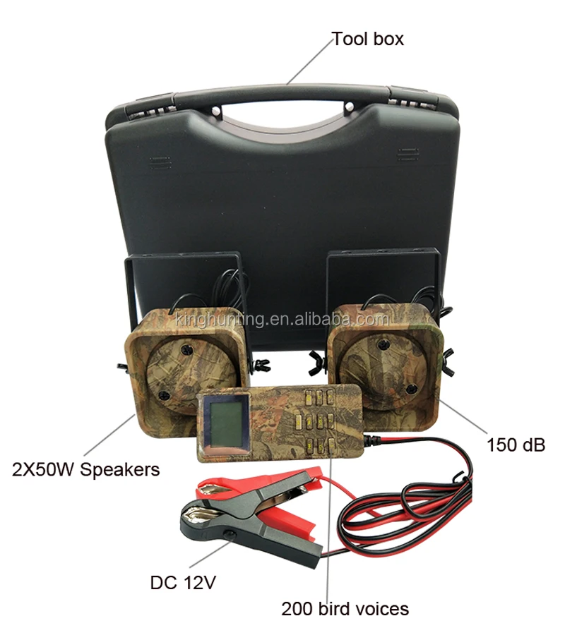 BK1518B Low Price Hunting Bird Caller with timer memory bird sound mp3 player 2*50w loud speakers direct factory