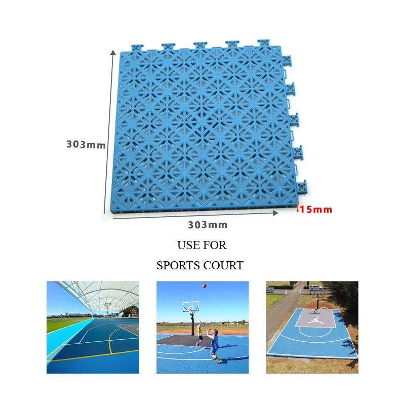 China Factory CE standard Direct Sales Outdoor PP Plastic Sports Flooring