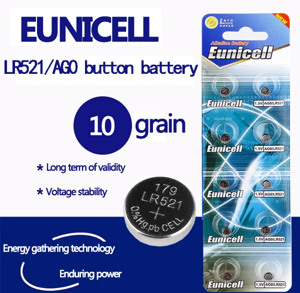 button cell battery AG0 1.5v LR63 A521 Alkaline Coin Cell Battery