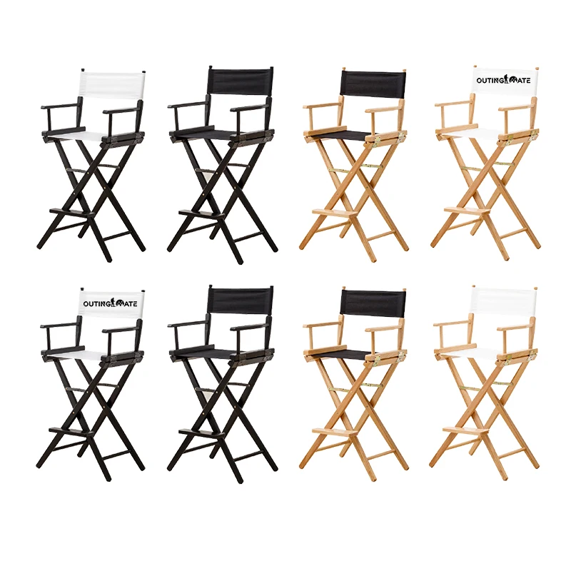 custom adjust portable outdoor luxury furniture professional makeup artist high director solid wood fold chair for garden