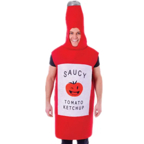 Man Prisoner Overall Orange Costumes Party Fancy Dress Convict Costume