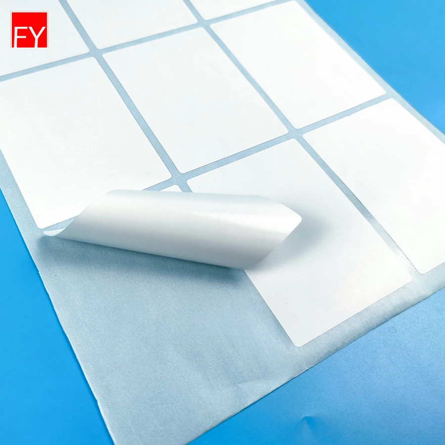 Glossy Adhesive Pp,Pe,Pet,Pvc,Synthetic Labels Custom Vinyl Roll Polypropylene Sticker