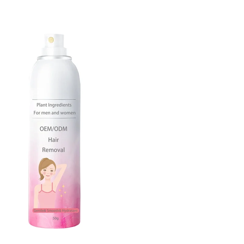 Pink natural plant extract hair removal lotion foam Moisturize the skin hair removal spray