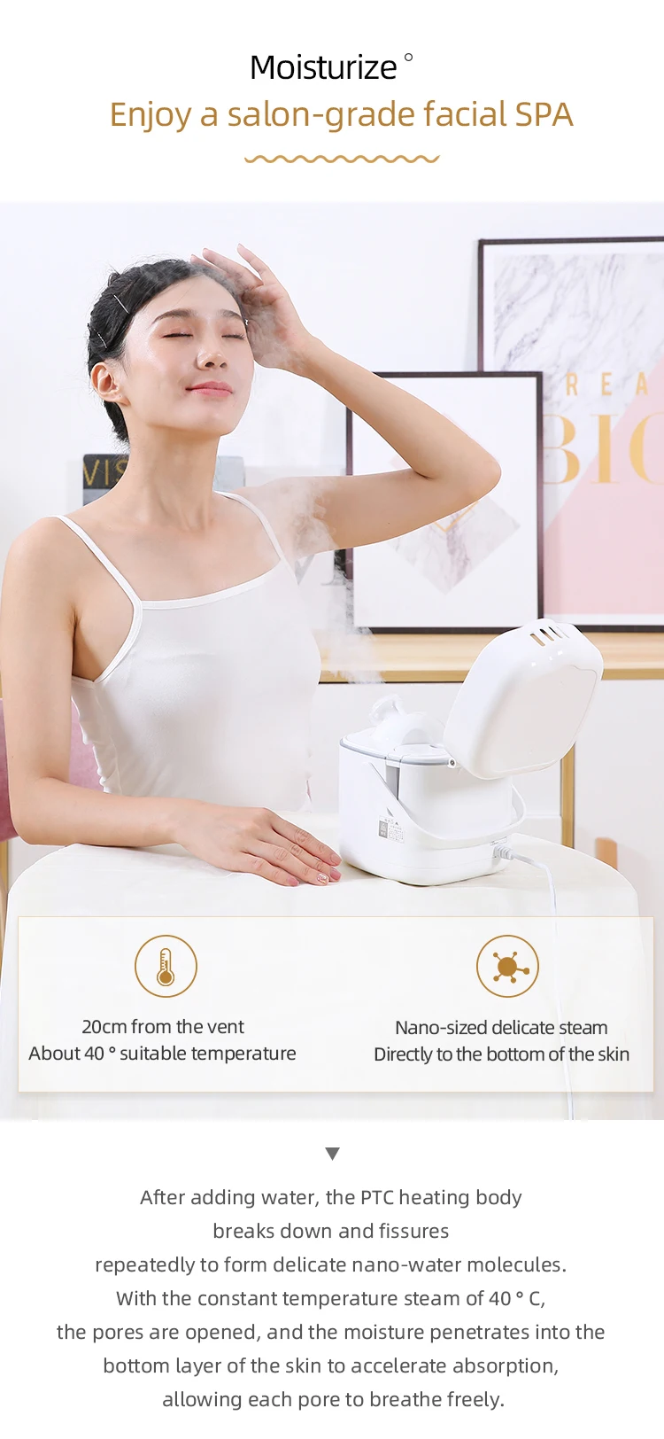 Home Portable Clothes Garment Steamer Multi Functional Handheld Electric Steam Iron Ceramic White Facial Steamer Ionic KSKIN/OEM
