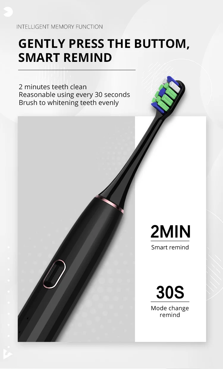 Home Use Travel Rechargeable Automatic Smart Adult Electric Sonic Toothbrush For Adult Group