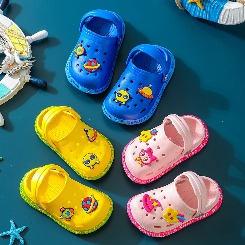 
Baby cross Summer Sandals super soft Lightweight clogs shoe Leisure Space boys girls outside baby beach slippers 
