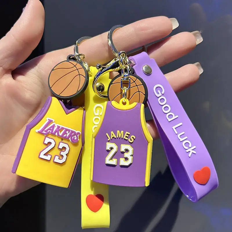 Basketball Jersey Keychain 24 Jersey 23 Jersey Keychain Backpack Pvc Doll Pendant Car Keychain
