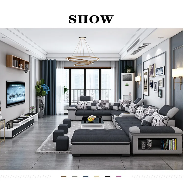  Диван в гостинную livingroomsofa гостиная технологии ткань диван 7 seaterfabric