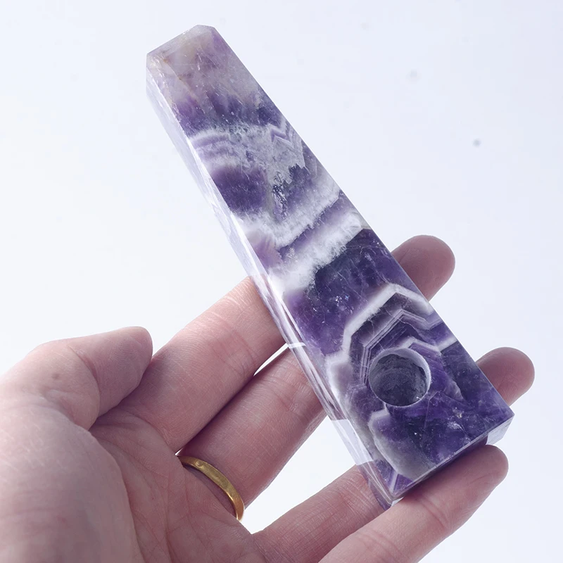 
Wholesale Natural Dream Amethyst Crystal Quartz Crystal Wand Smoking Pipes 
