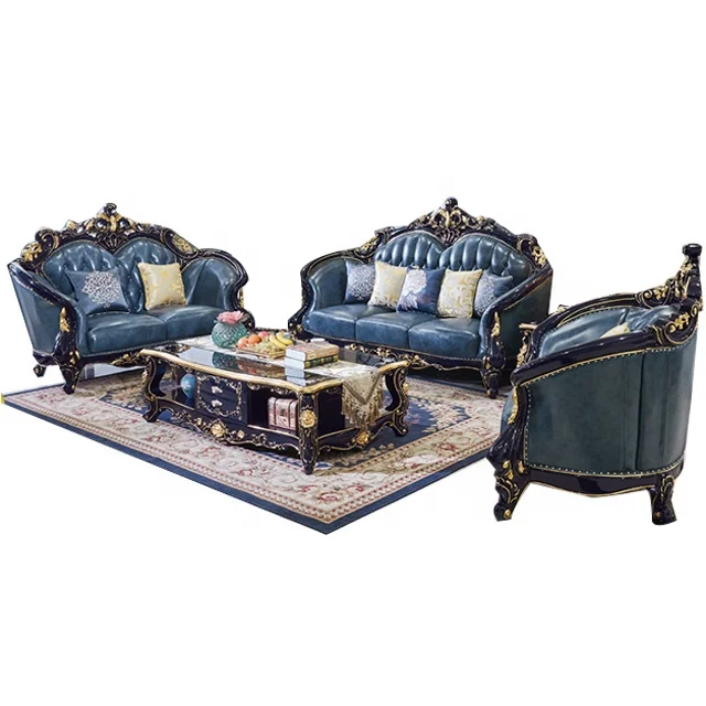 Роскошный классический европейский набор диванов изображения деревянной резьбы 3 + 2 1 диван арабский стиль мебель для гостиной