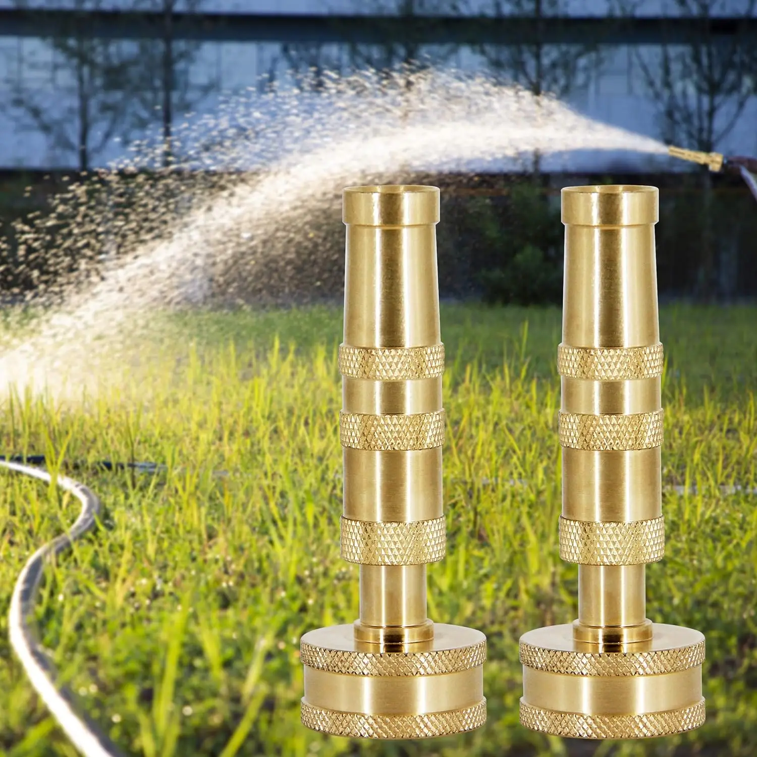 3/4' High Pressure Brass Washer Nozzle Garden Water Hose Nozzle Sprayer Head for Garden