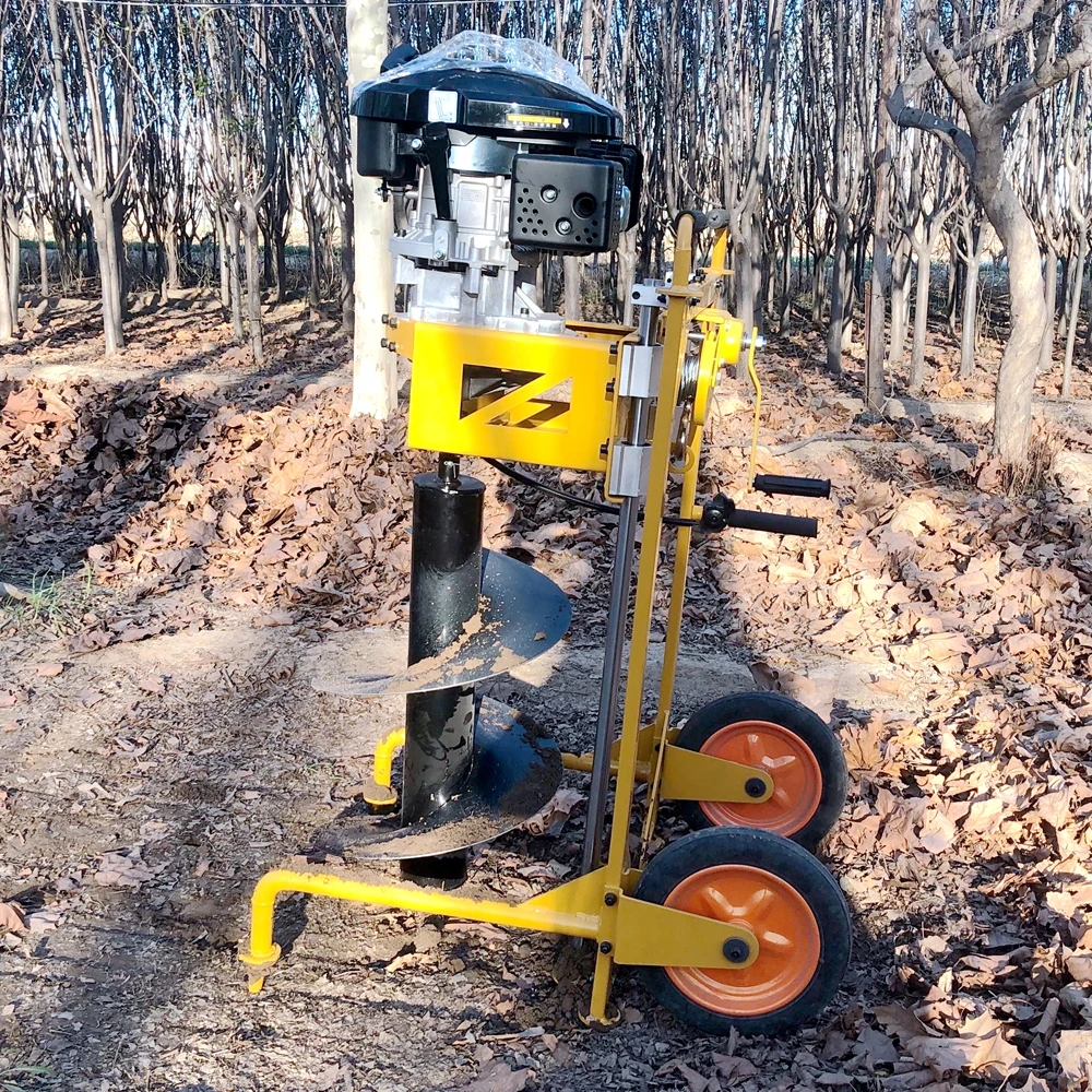 4 Stroke 196cc  Gasoline Post Hole Auger Ground Drill Earth Auger