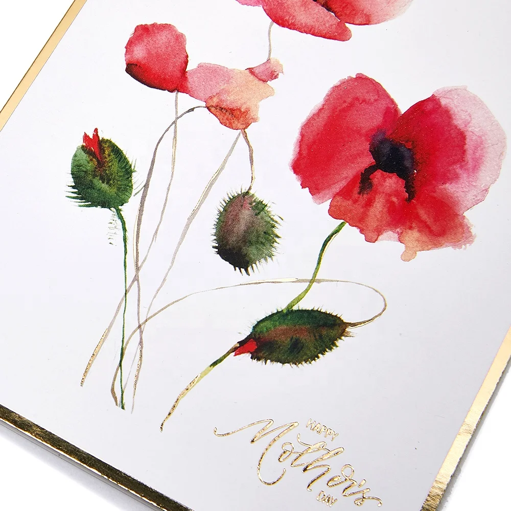 Warm Sweet Novelty Personalised Flower Scent Happy Mothers Day Greeting Cards with Envelopes Manufacturer