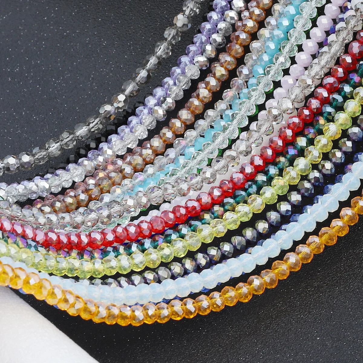 Faceted Glass Crystal Beads Colorful Beads Jewelry Making Bead for Making Bracelet Necklace Accessories
