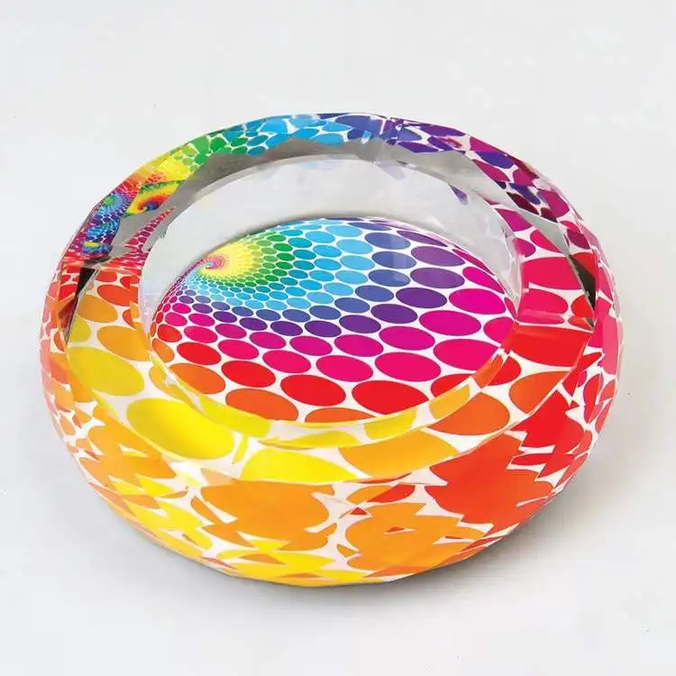 Cigar Smokeless Ashtray Crystal Portable Ashtray Wholesale Business Gift Custom Logo Cenicero Designer Ashtray