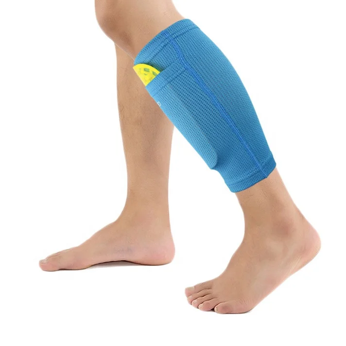 Football Sports Soccer Shin Guard Pad Leg Support Compression Calf Sleeve