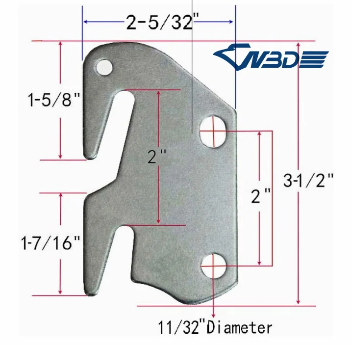 Universal Wood Bed Rail Hook Plates for Beds Frame Bracket
