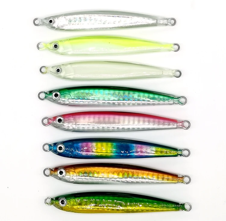 New Design Epoxy Resin Jigs 14g 21g 28g 42g 56g Custom Fishing Lures Oem Sinking Pencil Lure Epixy Resin Bait For seawater