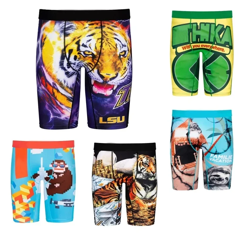 2023 Summer Best Selling Popular E-brand Print Oem Men Customized Beach Surf Boxers Shorts Mens Underwear