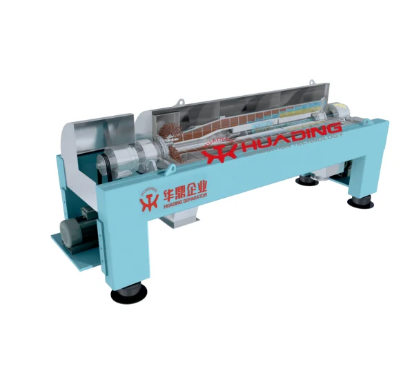 Horizontal decanter centrifuge for solid liquid liquid separation automatic screw sedimentation discharging