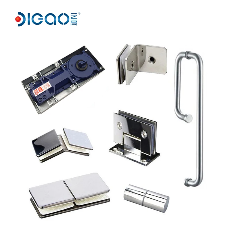 Frameless 8-12mm Wall To Glass Swing Door Clamp  hinge sliding door Shower Door Hinge Hardware