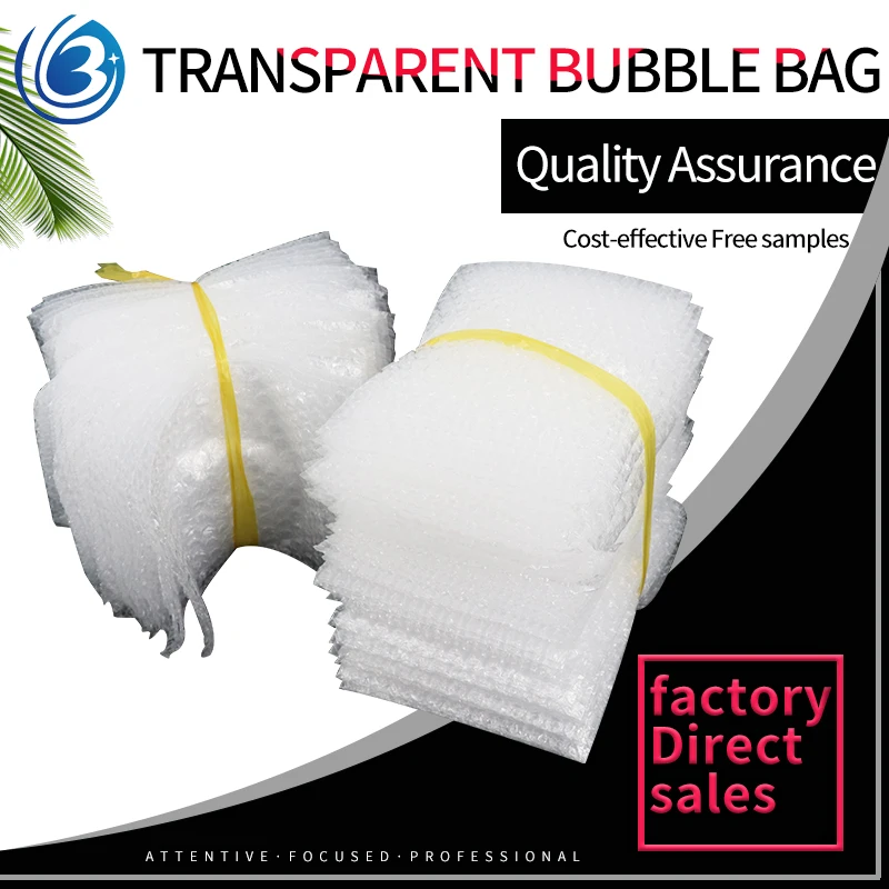 
Very cheap high quality custom size transparent bubble cushion wrap pouch with fragile mail shipping 
