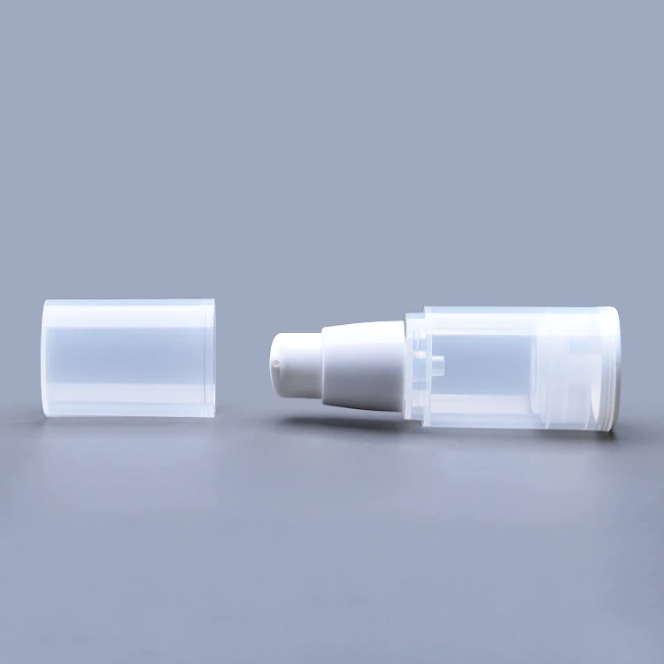 empty 15ml airless twist refillable transparent airless pump skincare bottle
