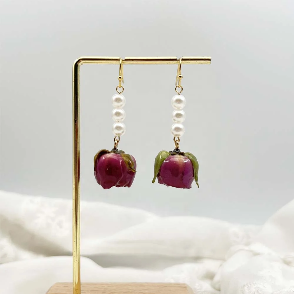 Женские серьги из натурального золота нержавеющей стали