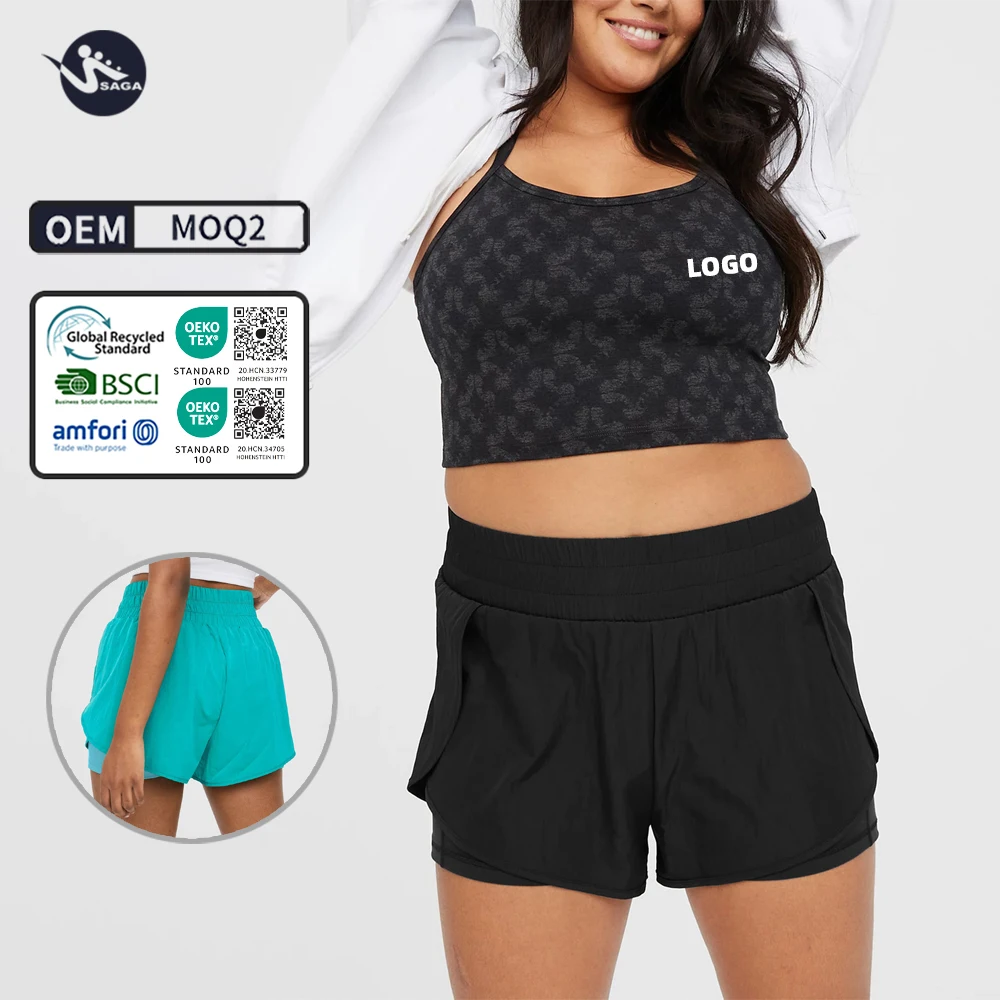 Custom Logo Polyester Woven Quick Dry Fitness Light Wright Sports Shorts For Women