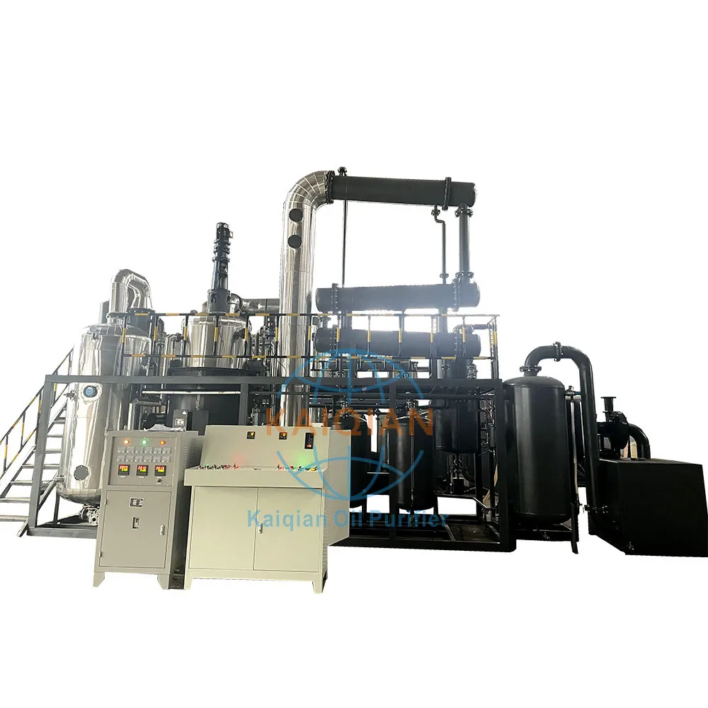 Full Vacuum Distillation Black Motor Oil Recycling To Base Oil Refinery Machine