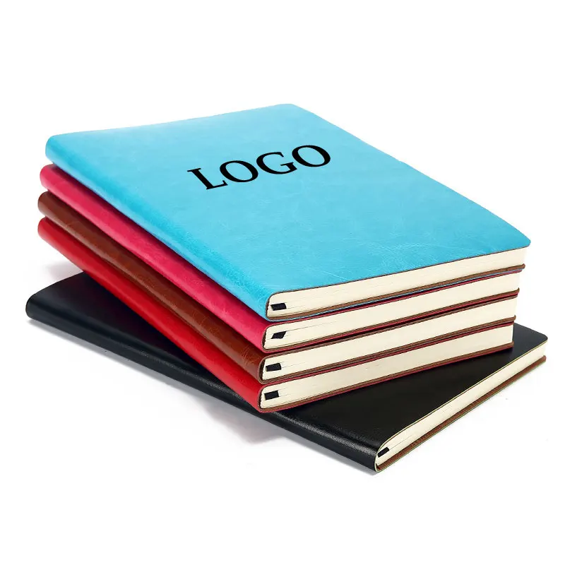 100 Sheet A5 Single Line Section Sewing Pu Leather Soft Cover Student School Notebook In Bulk