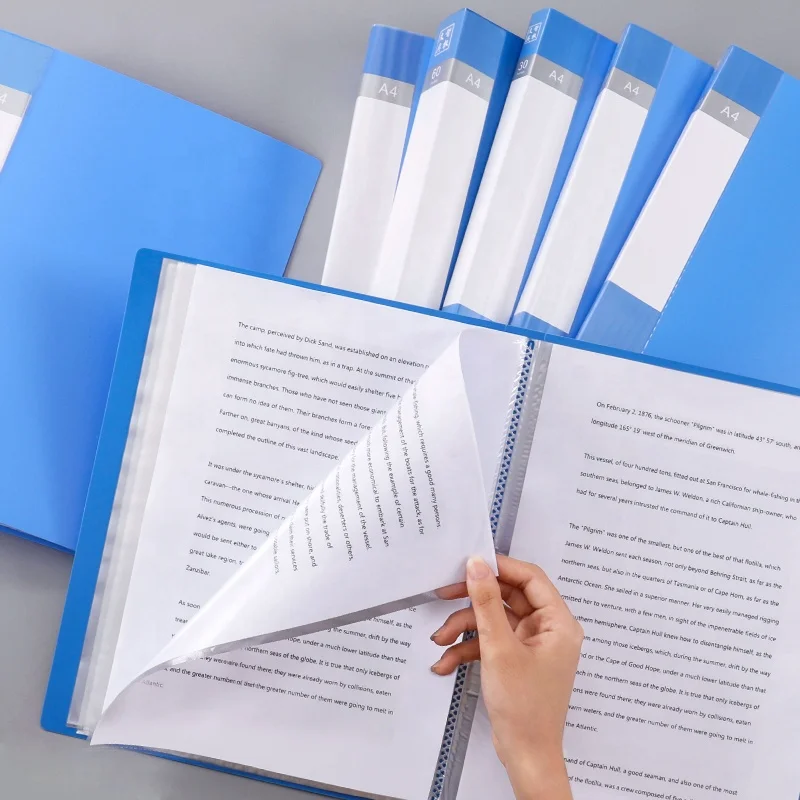 Пластиковый дисплей A4 clearbook прозрачный лист протектор PP Clear Папка книга