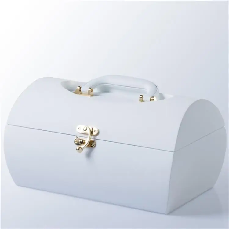 Stylish Middle East Style White Wooden Jewelry case
