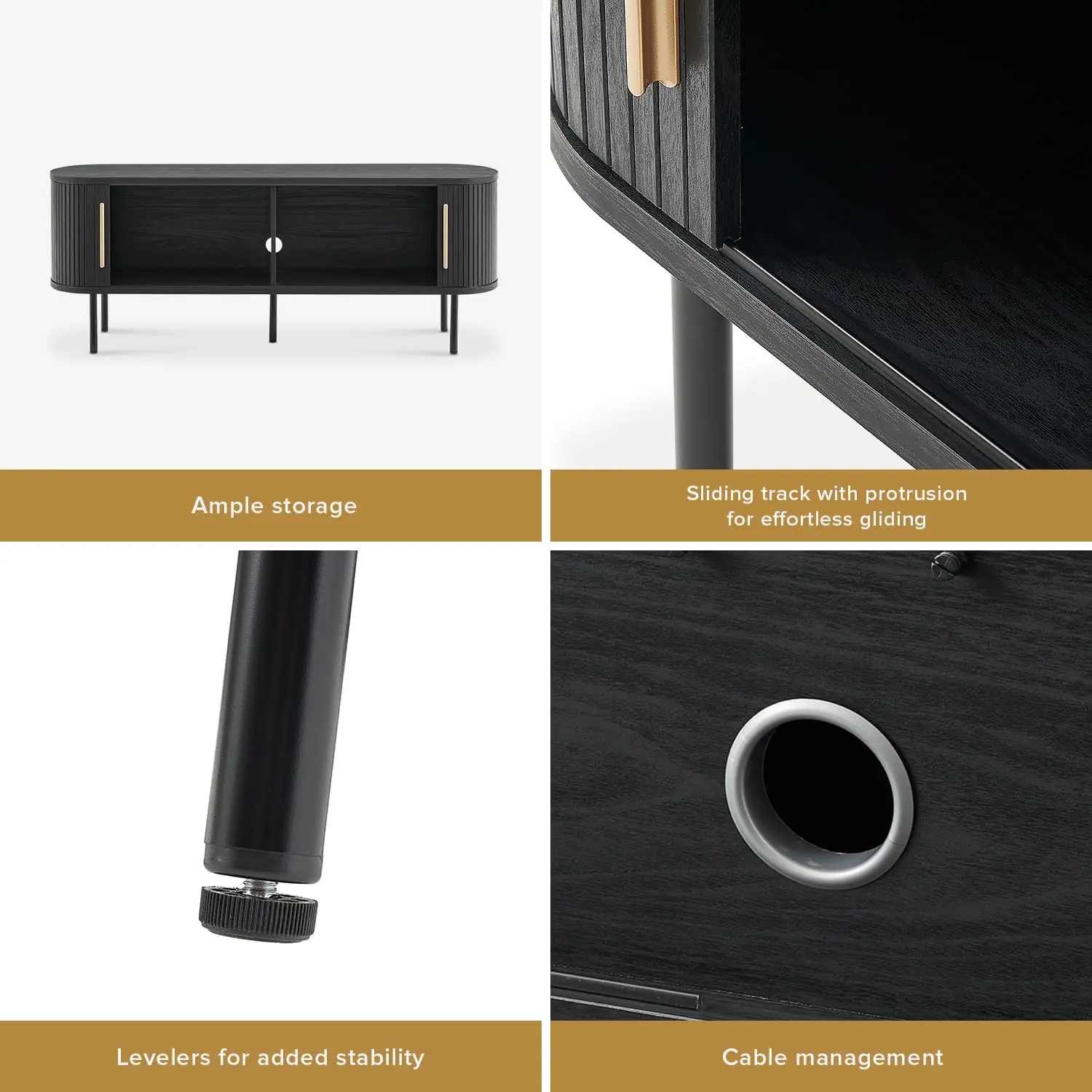 Combohome Mid Century Modern Solid Wood Tv Stand New Design Home Furniture TV Table Tv Cabinet Wood for Living Room Furniture