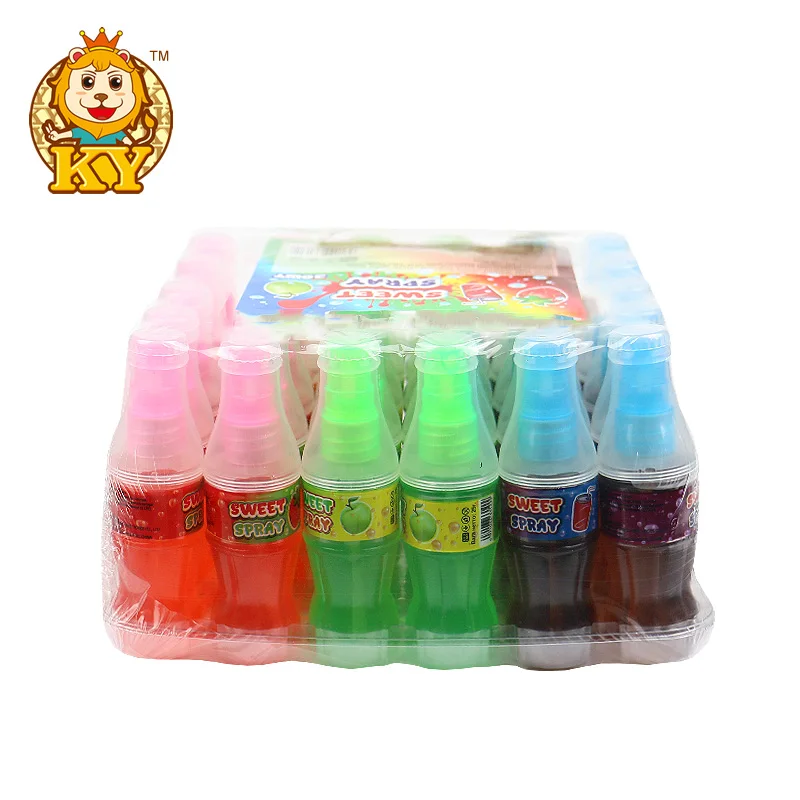Оптовая продажа на заказ смешная бутылка соды в форме фруктового варенья спрей кислый жидкий конфеты