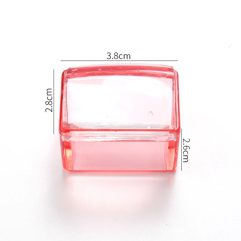 New Square Transparent Silicone Nail Stamp Stamping Plates Kits Polish Printing Diy Nail Manicure Tool