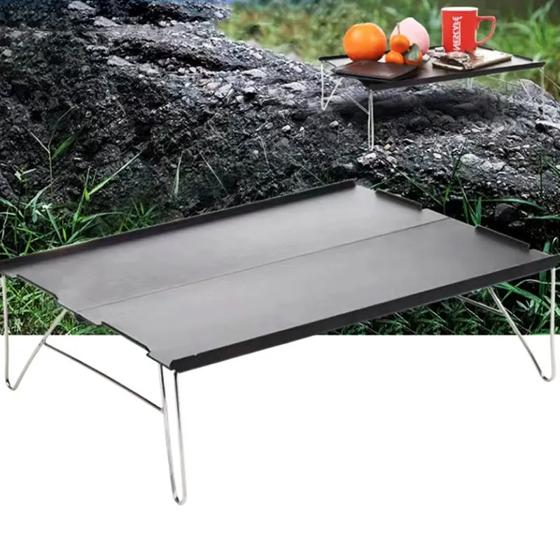 Outdoor Lightweight Mini Aluminum Alloy Folding Table Portable Dining Camping Folding Table For Restaurant Camping Barbecue