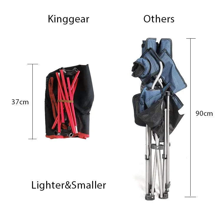 Wholesale Custom Adjustable Foldable Aluminium foldable outdoor camping chair For Fishing