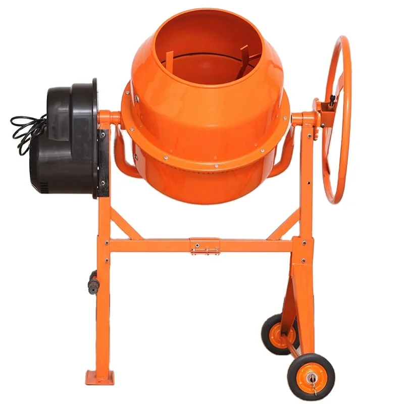 Mini Max Professional Manufacture Portable Concrete Mixer Yellow Unique Marketing Steel Motor Power Building Charging Food Sales
