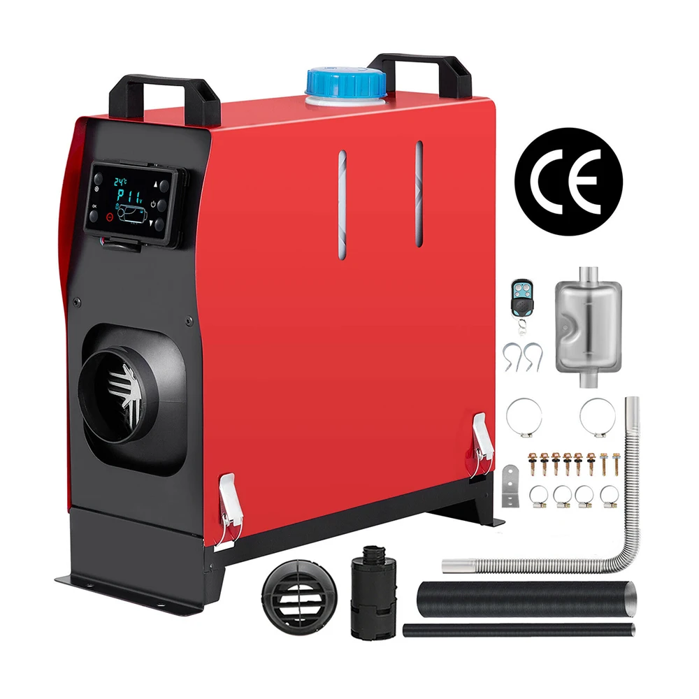 China manufacturer 12V alloy shell 5kw 8kw parking heater diesel with LCD Remote Control portable diesel air heater