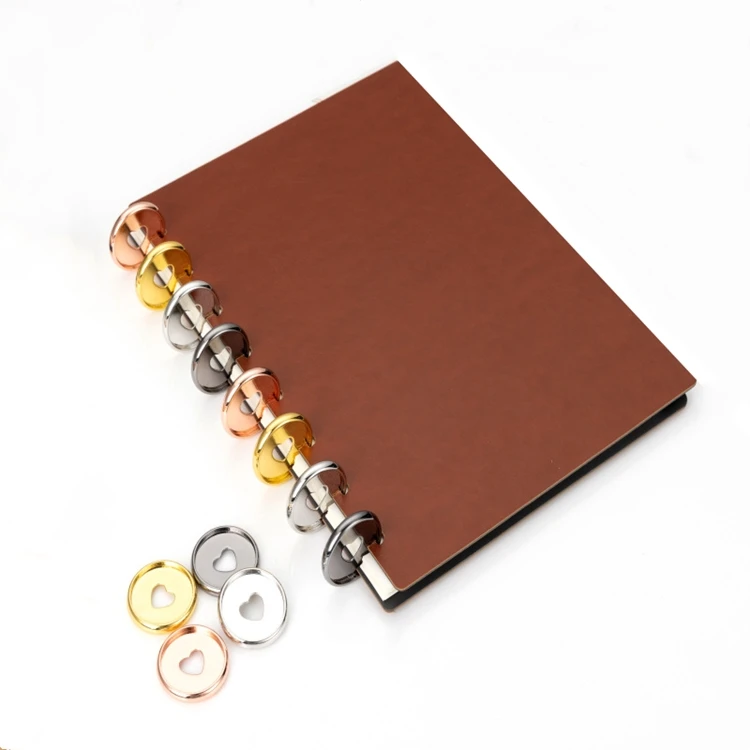 35mm Discbound Discs Heart Expansion ABS Mushroom Notebook Rings Plastic Hollow Expander Book Binding Rings for Happy Planner