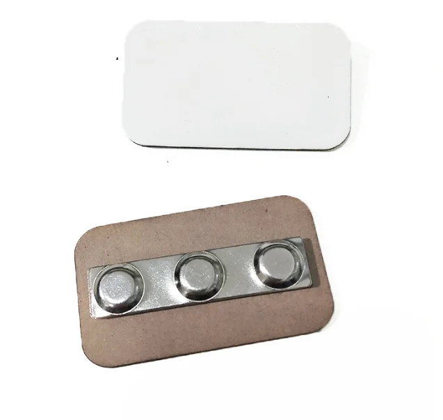 Factory Wholesale Sublimation MDF Blank Name Tag Badge for Work School Personalization and Identification