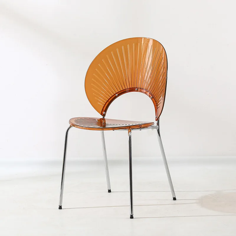 Factory Cheap Outlet High Quality Pvc Chairs Shell Design Back Clear Dining Chairs