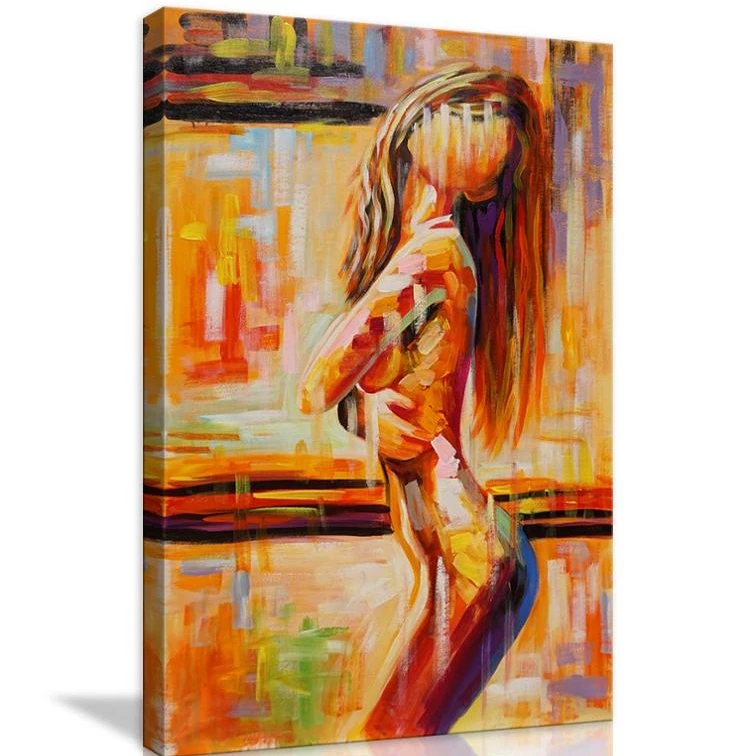 hotel oiled painting women canvas painting living room decor