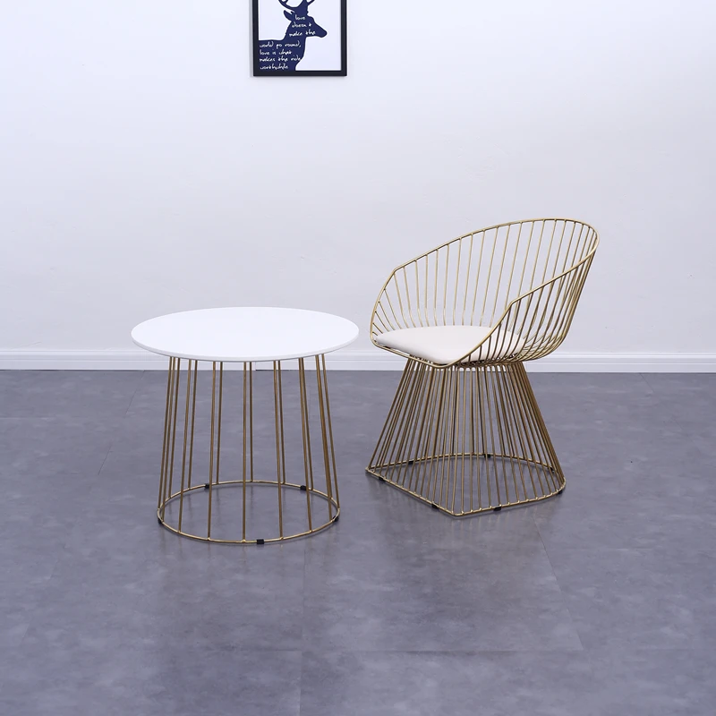 
chinese high-end Popular furniture desgin modern metal rose gold round side coffee table for living room 