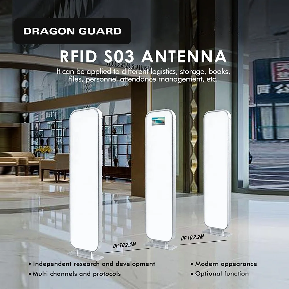 DRAGON GUARD Manufacturer Wholesale RFID-S03 Multi-Role Smart Access Control UHF RFID  Gate Antenna Reader