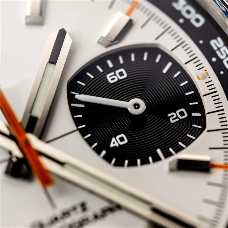 oem men wrist VK64 panda dial Genuine Leather Band chronograph diver watches